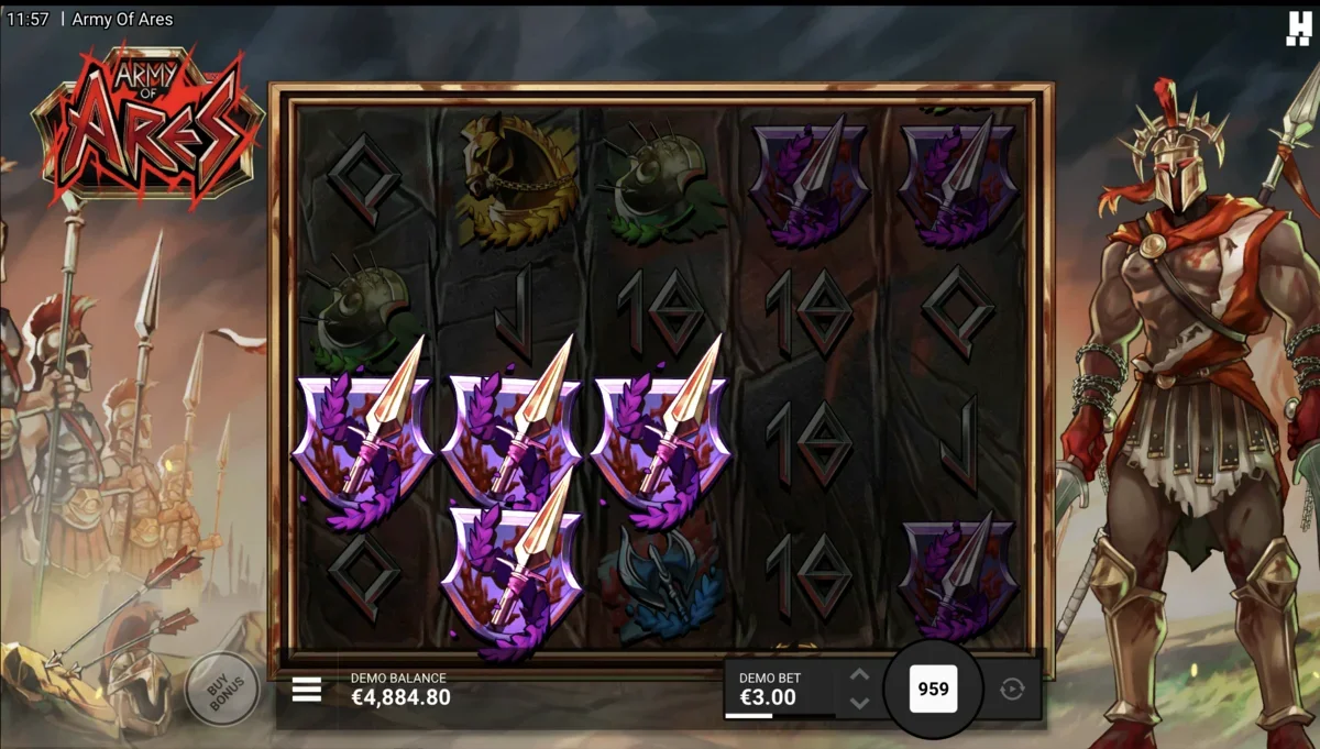 Army of Ares Ares Ascends bonus game with epic features